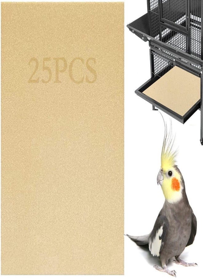 Firdnyohs 25PCS Gravel Paper for Bird Cage,11" x17" Bird cage Liner Gravel Paper Special for Bird Cage in sea Sand-Great for Hard-Billed Birds Safe& Clean & Easy for Improved Digestion… - Image 1